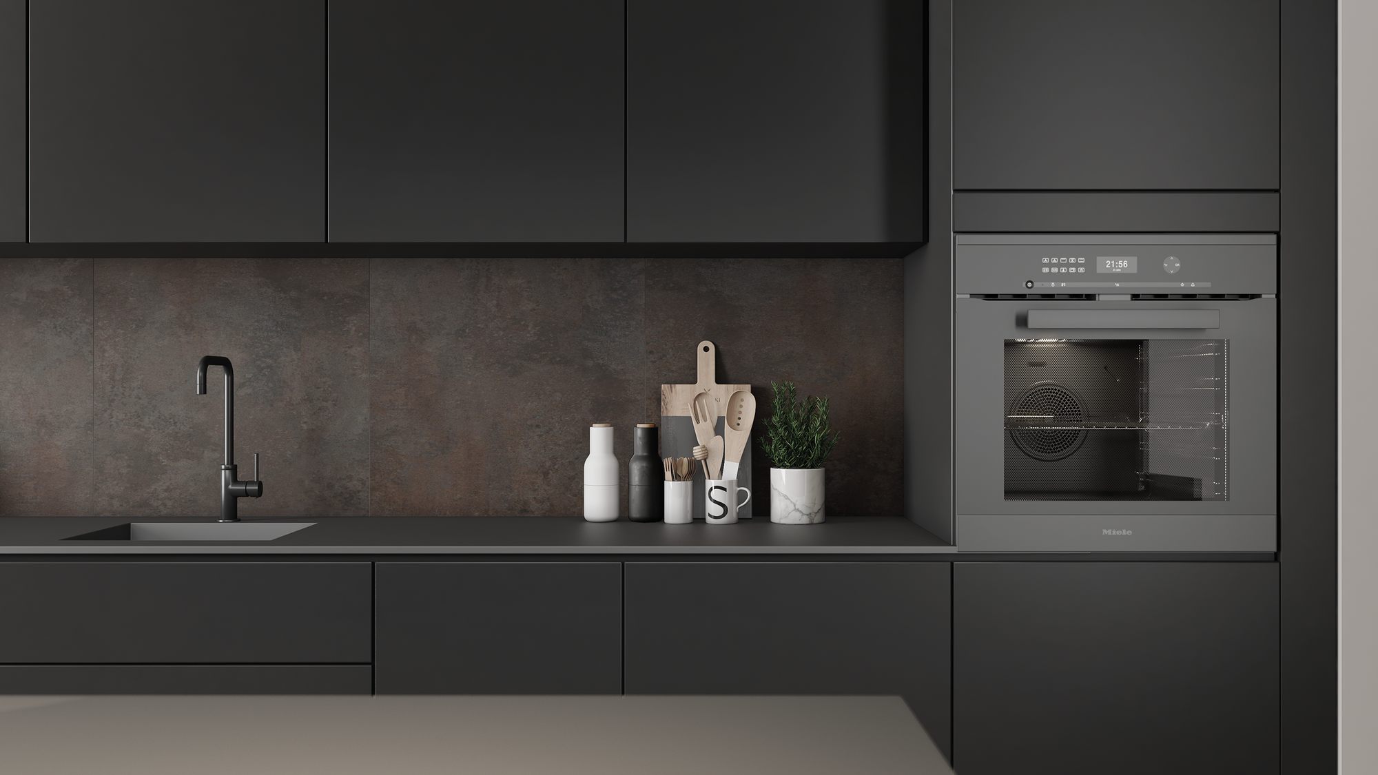 Smartpanel kitchen board 5774 antico 1 m mørkt kjøkken